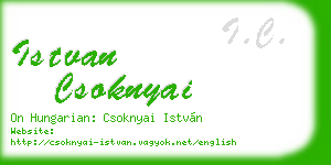 istvan csoknyai business card