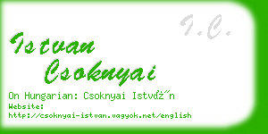 istvan csoknyai business card